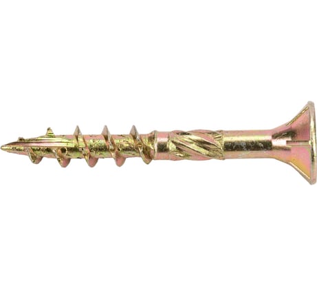 Шуруп Rusconnect CS 04030 с/нарез. д/дерева, потай, 4х30, 500 шт. Желтый цинк 310430