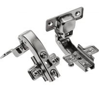Петля GTV накладная, 90 градусов, с ответной планкой H-2 для фальшпанелей и еврошурупом, 45мм ЭКОНОМ ZP-KT90H2ZE-PX