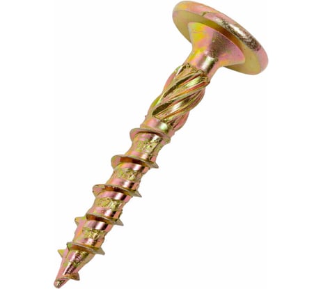 Шуруп Rusconnect CT 06040 с/нарез. д/дерева, прессшайба 6х40 200 шт. Желтый цинк 320604