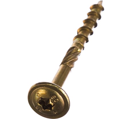 Шуруп Rusconnect CT 06060 с/нарез. д/дерева, прессшайба 6х60 200 шт. Желтый цинк 320606