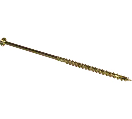 Шуруп Rusconnect CS 08220 с/нарез. д/дерева, потай 8х220 100 шт. Желтый цинк 310822