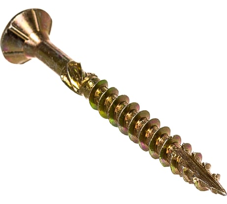 Шуруп Rusconnect CS 04040 с/нарез. д/дерева, потай, 4х40, 500 шт. Желтый цинк 310440