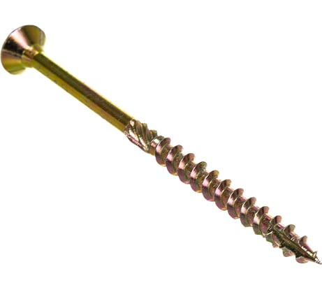 Шуруп Rusconnect CS 05080 с/нарез. д/дерева, потай, 5х80, 200 шт. Желтый цинк 310508