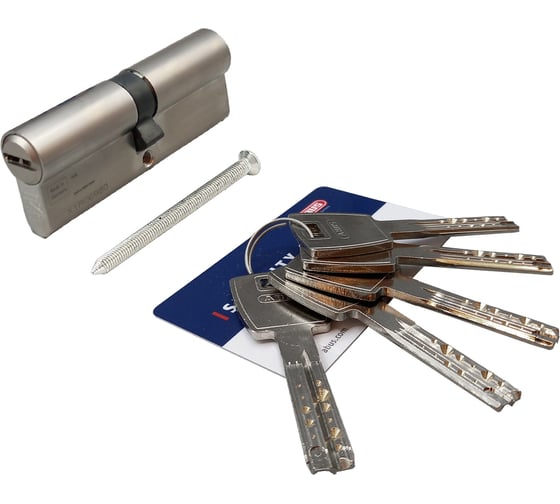 Цилиндровый механизм ABUS X12R410 ключ/ключ 45-65 (110 мм) NI (5 key) 30623 1