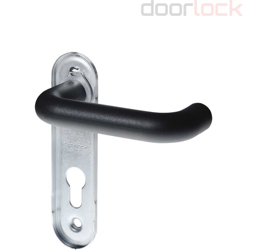 Гарнитур для пожарных дверей Doorlock v s38kp/f pz72 серия variant, на короткой накладке, черный, подпружиненный, а=60-90мм 79057