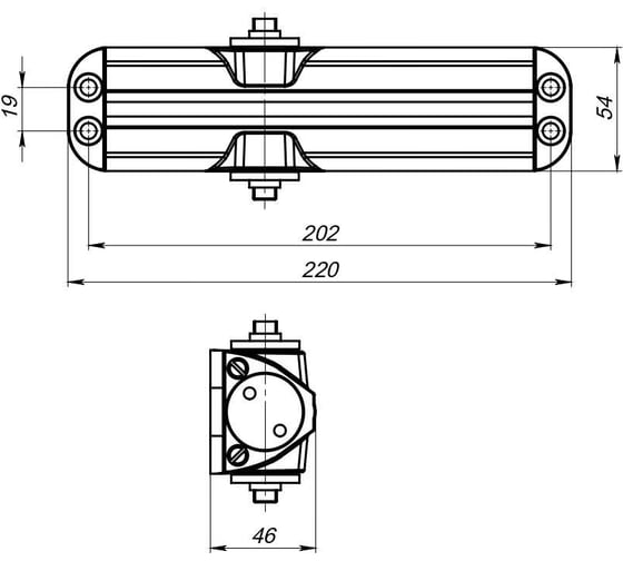 Дверной доводчик Fuaro DC20-5/TS-68 AL до 110 кг, алюминий 47793