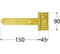 Воротная петля Rusconnect DMX 150x45x90x34 mm, 1 шт. 8101