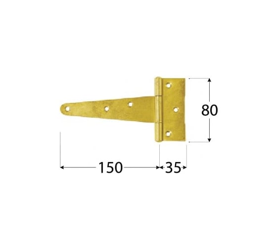 Петля воротная Rusconnect DMX150x35x80 mm 1 шт 8183