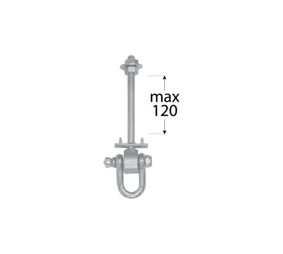 Крепление для качелей Rusconnect тип D DMX M12x140 мм 1 шт. 8855