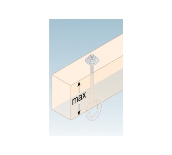 Крепление для качелей Rusconnect тип D DMX M12x140 мм 1 шт. 8855