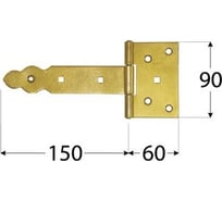 Воротная декоративная петля Rusconnect DMX 150x60x90х35 mm 10 шт 8121