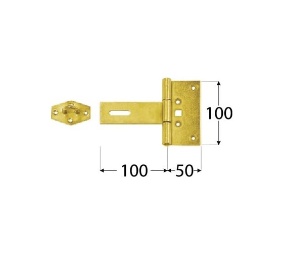 Сундучная петля с затвором Rusconnect DMX 100x50x100x33 mm 10 шт 8711