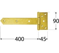 Воротная петля Rusconnect DMX 400x45x90x35 mm, 1 шт. 8106