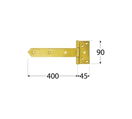 Воротная петля Rusconnect DMX 400x45x90x35 mm, 1 шт. 8106