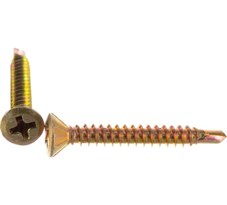 Оконный саморез Метизный двор 3,9x32 сверло, желтый, 500 шт. 4607159062987
