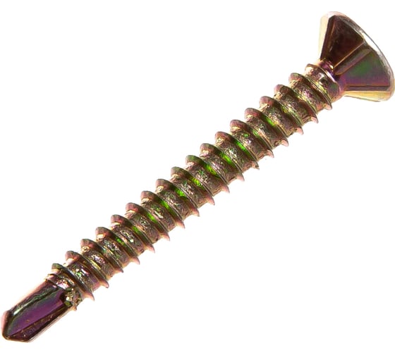 Оконный саморез Метизный двор 3,9x32 сверло, желтый, 12 шт. 4690441000453 1