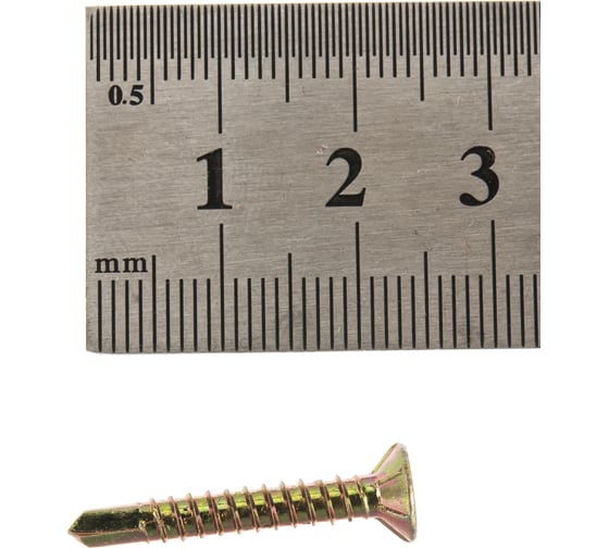 Оконный саморез Метизный двор 3,9x25 сверло, желтый, 15 шт. 4690441000446
