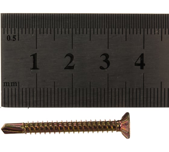Оконный саморез Метизный двор 3,9x35 сверло, желтый, 12 шт. 4690441000460