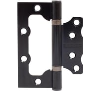 Накладная петля АЛЛЮР без врезки 100х75 2BB BL КОРОБКА 2,5мм матовый черный 14532