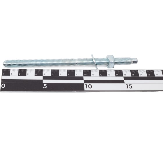 RAWLPLUG Пруток для химических анкеров клас 5.8 с шайбой и гайкой, M10х170 мм, 10 шт R-STUDS-10170