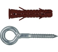 Нейлоновый дюбель ЕВРОПАРТНЕР PNG для строительных лесов 14x70мм с шурупом-кольцо 12x90мм (1шт.) 11 0009 14