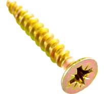 Потайной универсальный шуруп Метизный двор 6,0x40, желтый, 250 шт. 4607159063588