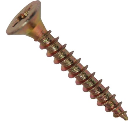 Потайной универсальный шуруп Метизный двор 4,5x25, желтый, 500 шт. 4607159063359