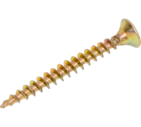 Потайной универсальный шуруп Метизный двор 4,5x40, желтый, 15 шт. 4607173900890