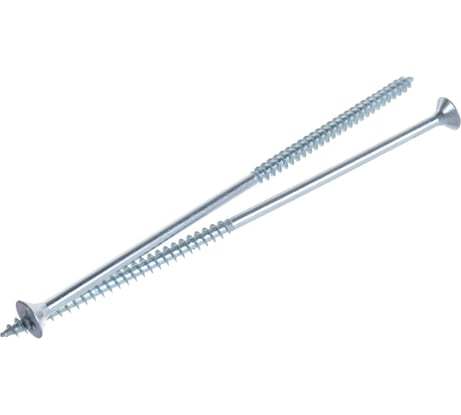 Потайной универсальный шуруп Метизный двор 6,0x160, белый, 2 шт. 4690441019431