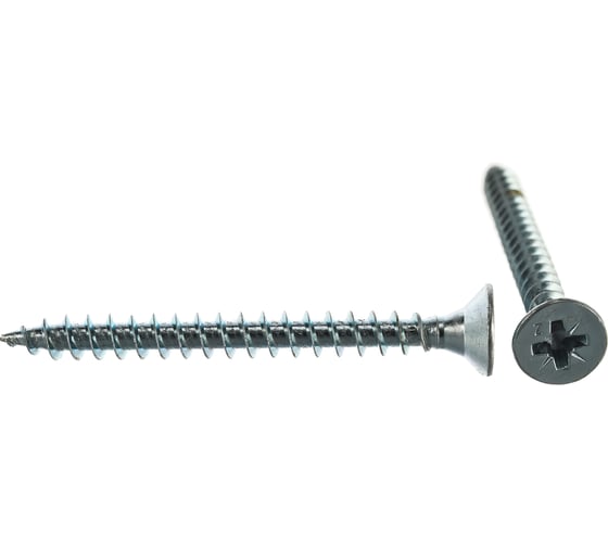 Потайной универсальный шуруп Метизный двор 6,0x60, белый, 6 шт. 4690441019363 1