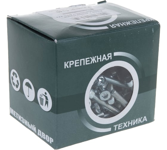 Болт с цилиндрической головкой и внутр. шестигр. Метизный двор 5x40 DIN 912, 100 шт. 4690441005359