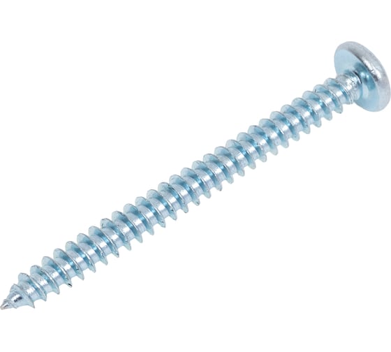 Шуруп с полукруглой головкой Метизный двор 4,8x50 оцинкованный DIN 7981, 200 шт. 4690441025395 1