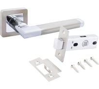 Комплект ручка и защелка АЛЛЮР АРТ ВЕНСАН SN/CP+L45-8 SN (2682/S45) мат.никель/хром 14665