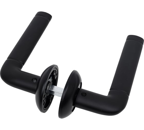Ручка АЛЛЮР комплект ручка и защелка АРТ ПОЛО BL+L45-8 BL (15150/S45) матовый черный 14669