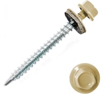 Саморез с шайбой EPDM BEFAST RAL1015 5,5х19, нак. сверло 4000 шт C1015919