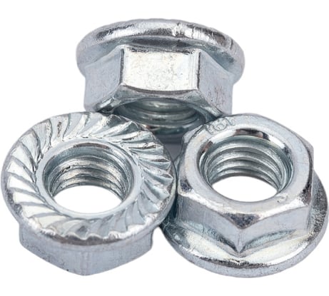 Самостопорящаяся гайка с фланцем Метизный двор M6 DIN 6923. 20 шт. 4607173902832