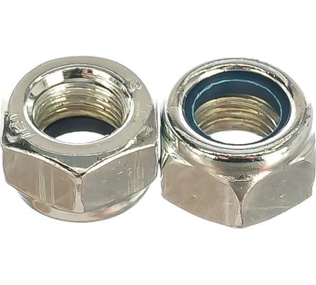 Самостопорящаяся гайка с нейлоновым кольцом Метизный двор M12 DIN 985, 100 шт. 4607159067623