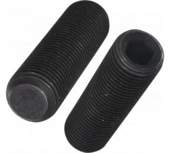 Установочный винт с внутренним шестигранником КРЕП-КОМП DIN 913 4x6 пр.12.9 тупой конец, черный (100 шт.) ву46пр 1