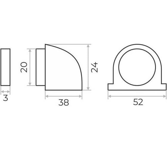 Ограничитель Marlok 08.11.05 напольный, магнит, sn (никель), h=24 019638
