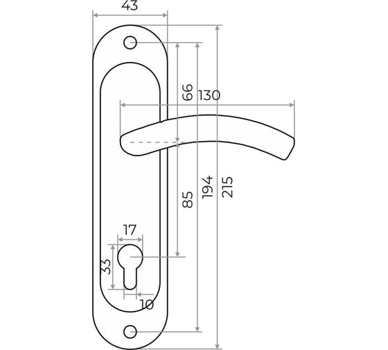 Ручка на планке Marlok hd-85112c-l23 ab (бронза) 023613