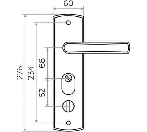 Комплект ручек Marlok рд-8022 dgn, левый, led, тип 4 011263