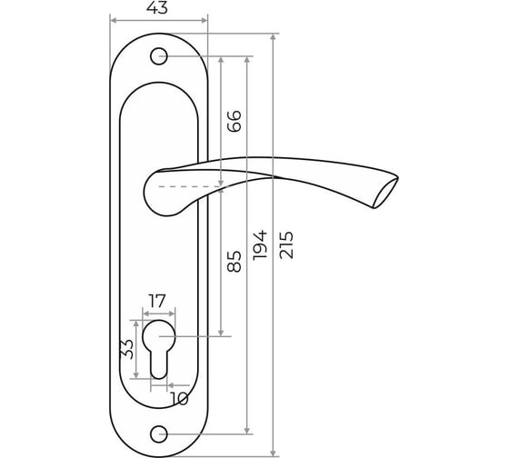 Ручка на планке Marlok hd-85112c-l76 pb (золото) 006220