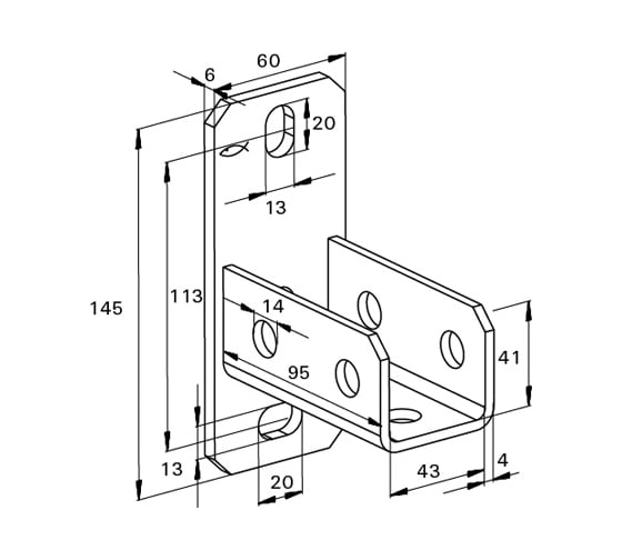 Фланец Fischer SF L 41, 10 шт. 504355