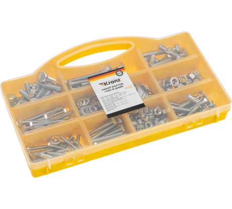 Набор болтов, гаек и шайб KRANZ 450 шт./уп. KR-01-3101-18
