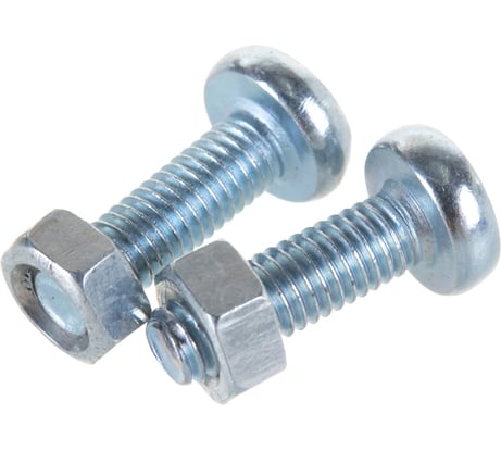 Пакет винт п/ц с гайкой и шайбой Метизный двор цинк м5х16мм 20 шт. 4607173901927