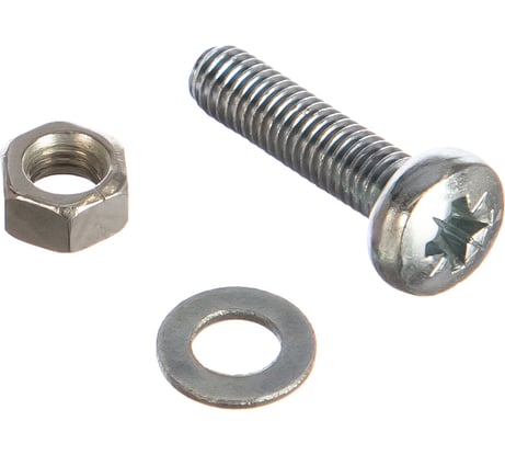 Пакет винт п/ц с гайкой и шайбой Метизный двор цинк м5х20мм 15 шт. 4607173901934