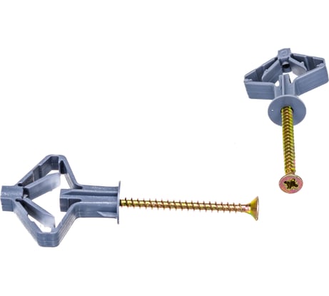 Пакет дюбель Бабочка Метизный двор 10х50 с шурупом 4х60 5 шт. 4607173907318