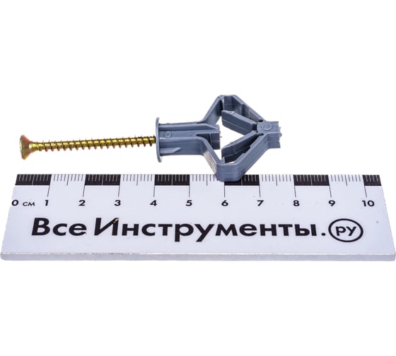 Пакет дюбель Бабочка Метизный двор 10х50 с шурупом 4х60 5 шт. 4607173907318