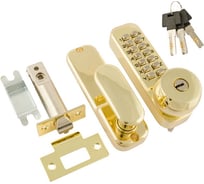 Кодовый замок НОРА-М 370 с фикс. золото 7334