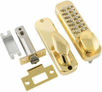 Кодовый замок НОРА-М 231 с фикс. золото 7327